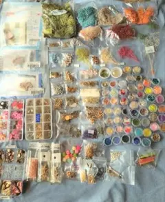 ぽ*こ様 レジンブローチ制作キット＆封入物＆デコパーツ　まとめ売り