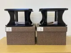 【新品　未使用品】木製花台　飾り台　盆栽台　花台台座 和室 箱付き　2個セット