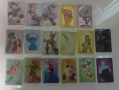 ディズニー　ウエハース付属のカード　カードのみ17枚セット