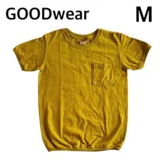 夏物セール【GOOD wear】半袖 Tシャツ 丸首 カラシ色 M