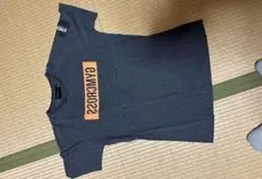 オレンジロゴ ダークグレー Tシャツ