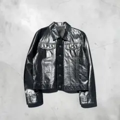 00s archive コーティングジャケット レザー　ダークウェア　ブラック