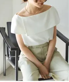 Noble ケープブラウス ホワイト