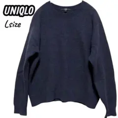 L【UNIQLO】ユニクロ　プレミアムラムクルーネックセーター　ラムウール　長袖
