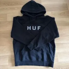 HUF ハフ ロゴフーディ ブラック M パーカー 黒