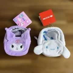 サンリオキャラクターズ 窓付きポーチ シナモロール クロミ 2個セット