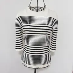 【美品】ENFÖLD ボーダー　五分袖ニット 38