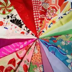 【古布カラフルセット⑤】アンティーク着物　はぎれ　計4.5m