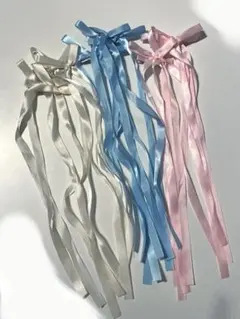ヘアクリップ リボン 3色 6個セット 匿名配送