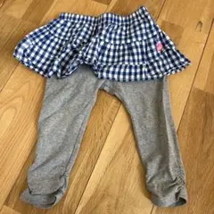 ミキハウスチェック柄スカート付きレギンス 80