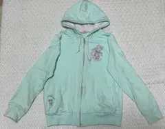 当時物　メゾピアノ 150cm ミントグリーン フード付きパーカー