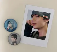 BTS テテ 丸型マグネット ポラロイド風フォトカードセット
