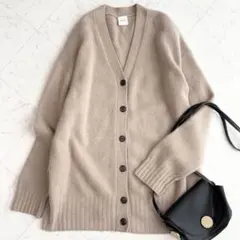 極美品 スピックアンドスパン ファーニットロングカーディガン ラクーン 大人気 スピックアンドスパン ファーニットロングカーディガン ラクーン