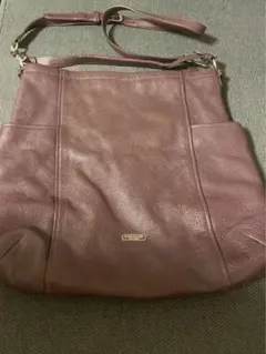 COACH レザーショルダーバッグ パープル