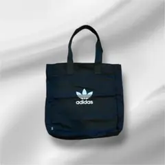 美品✨　adidas アディダス　ブラック黒 トートバッグ　手提げ