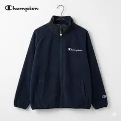 Champion フリースジャケット スクリプトロゴ ネイビー 140 キッズ