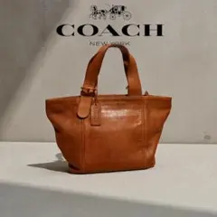 COACH ブラウン レザートートバッグ