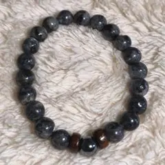 新品】天然石 ラブラドライト ブレスレット 8mm玉 内周15cm