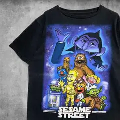 CCST ムービー Tシャツ セサミストリート スターウォーズ 映画 キャラ 黒