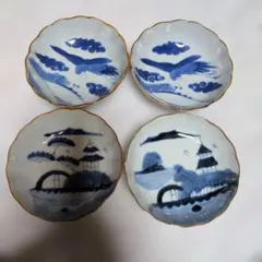 古伊万里 染付 7寸平皿 扇面文様 4枚セット 磁器 アンティーク 古伊万里 染付 7寸平皿 扇面文様 4枚セット 磁器 アンティーク - メルカリ
