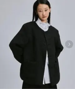 fekete ノーカラージャケット