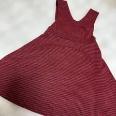 ZARA チェック柄ノースリーブワンピース　ジャンパースカート