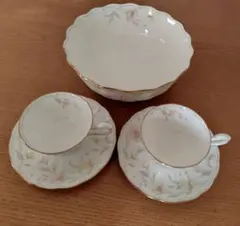 ナルミ ボーンチャイナ カップ&ソーサー ティーカップ 2客 食器セット レトロ