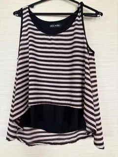 CECIL McBEE ボーダー ノースリーブ チュニックのサムネイル
