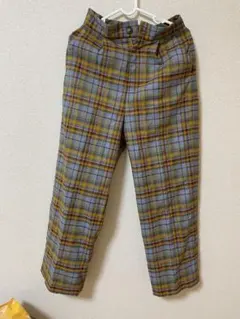 URBAN RESEARCH グレー系チェックカジュアルパンツ