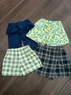 【未使用品含】ユニクロ 100 ショートパンツ 半ズボン 4点セット まとめ売り