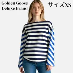 ゴールデン グース 切替 ボーダー 長袖Tシャツ オーバーサイズ ヘビーウェイトのサムネイル