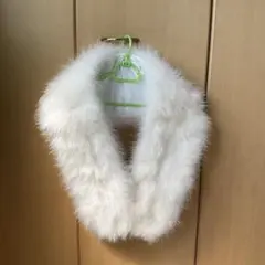 白色毛皮 和服披肩