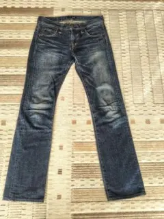 Johnbull ダークブルー 　ストレートジーンズ　レディースのサムネイル