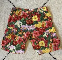 ネペンテス ボタニカル カーゴショートパンツアメリカ製 フローラル 花柄のサムネイル