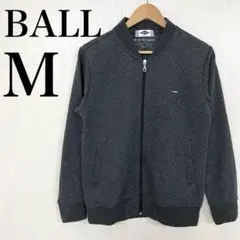 BALL メンズ M ダークグレー ジップアップ スウェット ニット古着のサムネイル