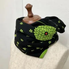 LANVIN  ストール　ショール　和風柄　大判　グリーン　ブラック【翌日発送】