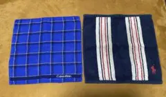 2枚セット　ハンドタオル　ハンカチタオル　カルバンクライン　ラルフローレン