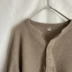 ユニクロ　ヘンリーネックワッフルニット　３枚セット