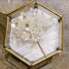 大人気　再販　NO.619お花で溢れるリングピロー