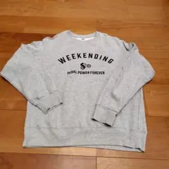 WEEKENDING グレー スウェットシャツ 160