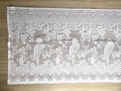 카페 커튼, 백조 무늬, 2개 세트, 일본산, 너비 약 176cm, 높이: 약 50cm