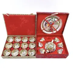 中国 茶器セットまとめ ミニ飲茶セット 景徳鎮 お猪口 酒器 十二支 干支 金彩