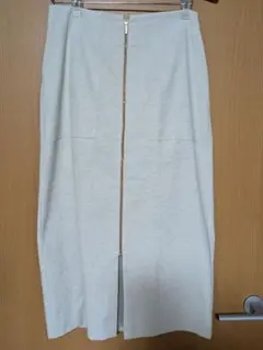 NOLLEY'S　sophi センターにジッパーデザインで後ろゴムタイトスカート