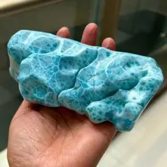 天然無処理 ラリマー 原石 255g - メルカリ
