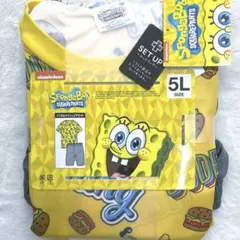 6r1370 新品　５Ｌ　ビッグ　スポンジボブ　ハニカムメッシュ上下セット