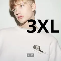 新品タグ付き。KAWS ユニクロ スウェット 3XLサイズ　カウズコラボ