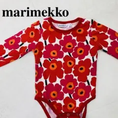 美品 marimekko ベビーロンパース ウニッコ 赤 0084-Aのサムネイル