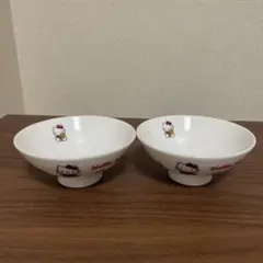 ハローキティ　茶碗2個セット　平成レトロ　お子様用　ぬいぐるみキティ