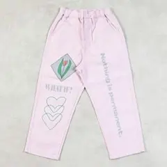 マーキーズ　ピンク　パンツ　ツイルプリントパンツ