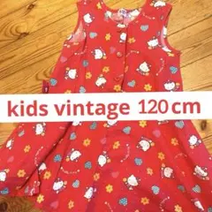 kids vintages サンリオ 90s 120cm キティー ワンピース赤のサムネイル